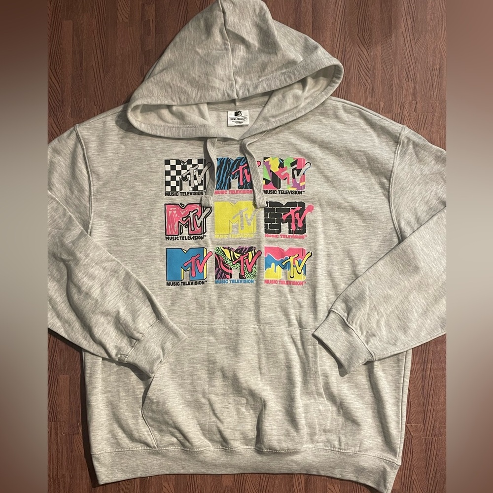 MTV Vintage MTV Logo Hoodie *Like New* Size Kids XXXL
